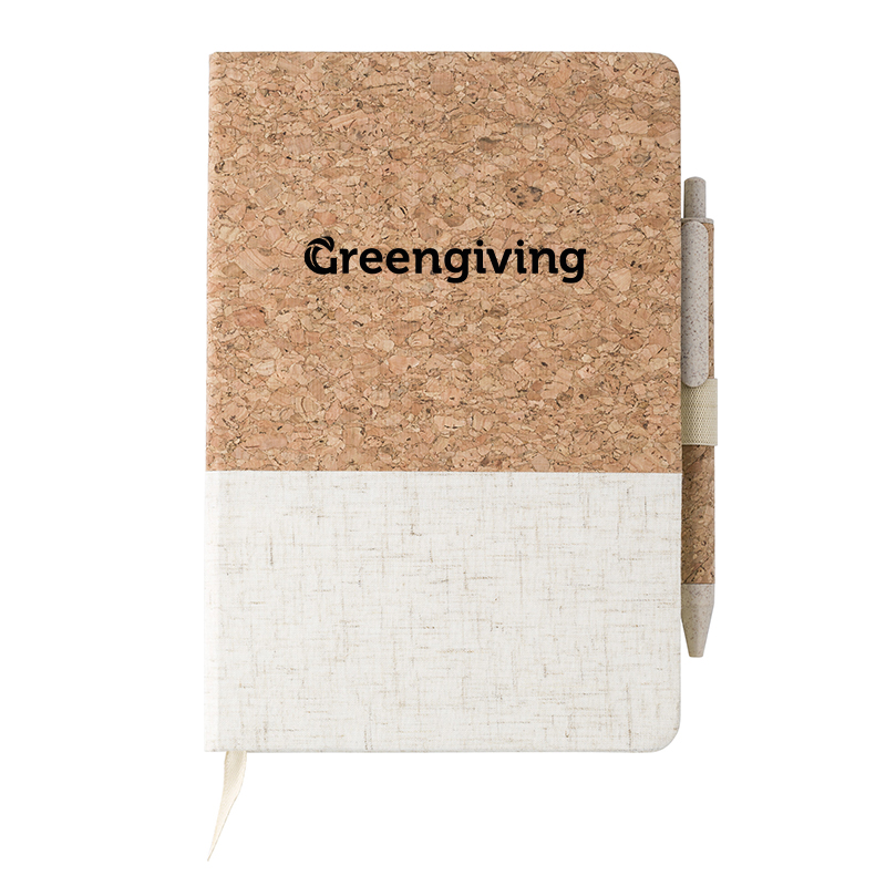 Notebook cork with pen